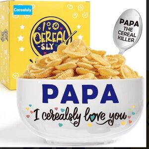 Papa “the cereal killer” Cereal Bowl Set NIB
